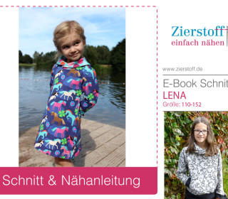 E-Book - Schalkragenshirt / Kleid „LENA“, Gr. 110 – 152
